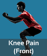 man squatting with patella pain treatment wimbledon