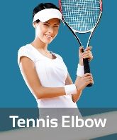 woman playing tennis after elbow treatment wimbledon